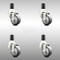 Service Caster 3 Inch 316SS Thermoplastic Rubber Swivel 1-1/2 Inch Expanding Stem Caster Set SCC-SS316EX20S314-TPRB-112-4 - alternate 1